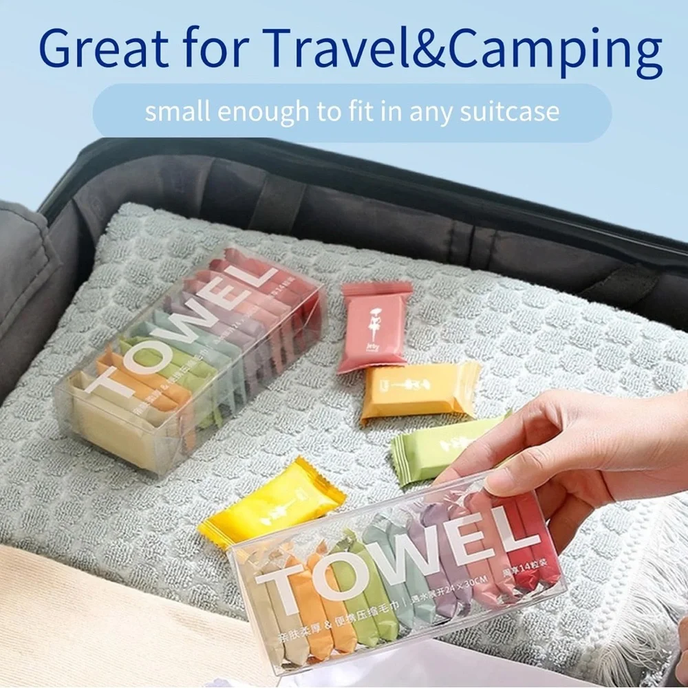Traveling Mini Towel Set Colorful Portable Disposable Bundle of 3 Boxes